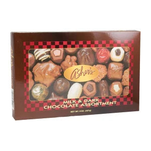 Asher's - Chocolate Designer Gift Box - Milk & Dark Chocolate Assortment (8oz)