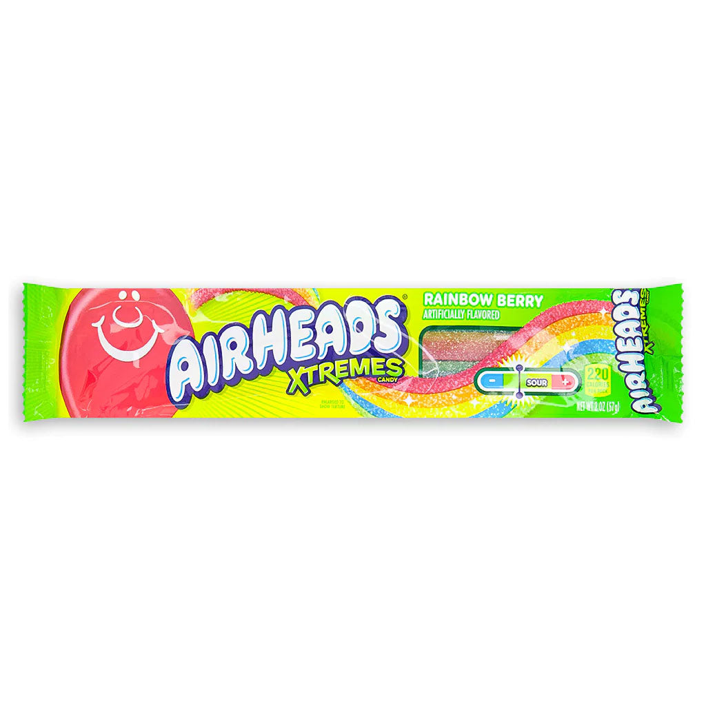 Airheads - Rainbow Berry Extreme Sour Belts (2oz)