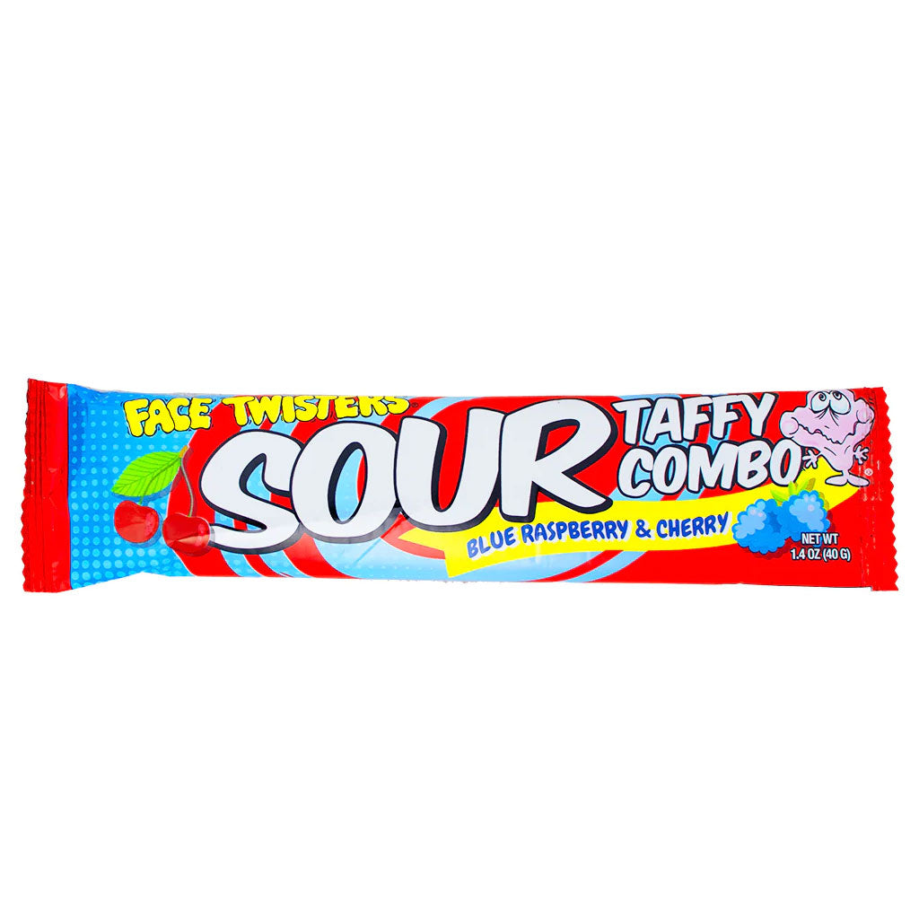 Face Twisters - Sour Taffy Blue Raspberry & Cherry (1.4oz) – Uncle Joe ...