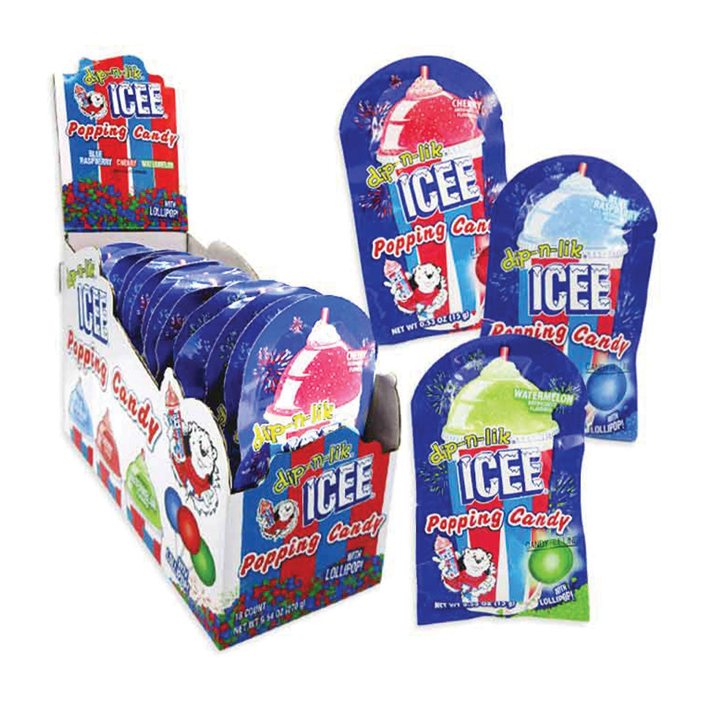Icee - Popping Candy Lollipop Assorted Flavors In Display (0.53oz ...