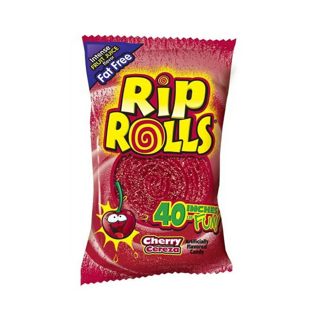 Rips - Cherry Rolls (1.4oz) – Uncle Joe's Candy
